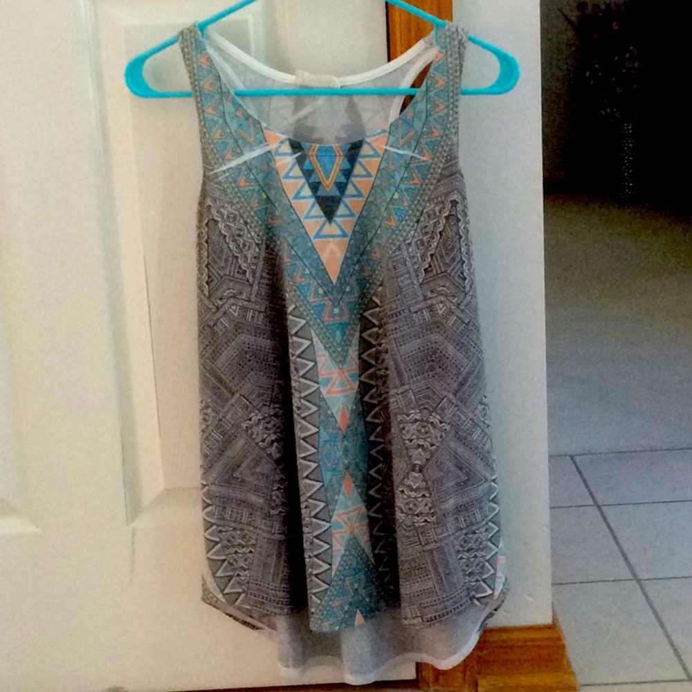 Bo Bel Racerback Long Swing Tank Top - Medium